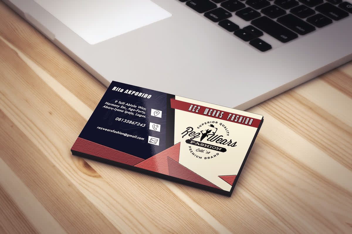 Rez Wears — business card